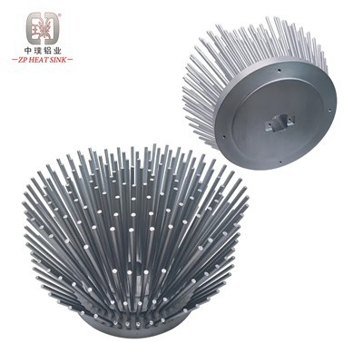 Round Aliminyòm Fwad Forge ki ap dirije Pin Fin chalè koule